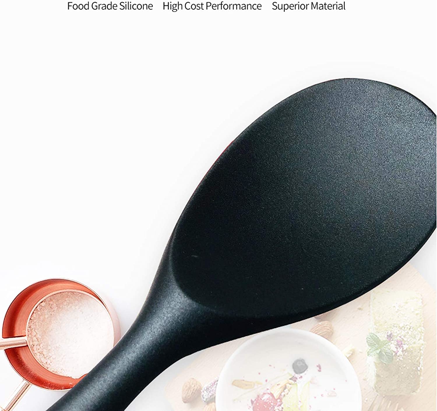 Ramkuwar Silicone Rice Spoon Non Stick Rice Scooper Heat Resistant Kitchen Gadge Rice Spoon Paddle Cooking Utensil Rice Spatula